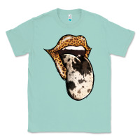 Seafoam Western Leopard Cowhide Tongue Classic Tee - Jasminsmagicworld