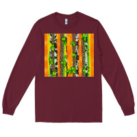 Burgundy st patricks shamrock with cowhide Long Sleeve Tee - Artiststas