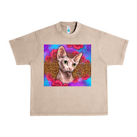 French Oak purple glitter roses sphynx cat Urban Heavy Tee - LillyAllenDesigns