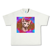 Purple Glitter Roses Sphynx Cat Urban Heavy Tee | Teevron