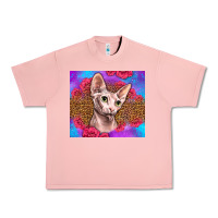 Salmon purple glitter roses sphynx cat Urban Heavy Tee - LillyAllenDesigns