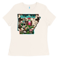 Bone arkansas map Ladies Tee - RacoonDesign