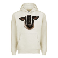 Oatmeal Heather suffolk ewe head Premium Hoodie - BarkalooDesign