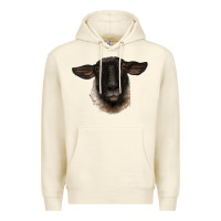 Sandshell suffolk ewe head Premium Hoodie - BarkalooDesign