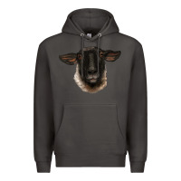 Smoke suffolk ewe head Premium Hoodie - BarkalooDesign