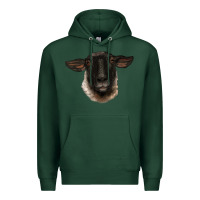 Sports Green suffolk ewe head Premium Hoodie - BarkalooDesign