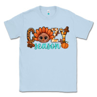 Dusty Blue turkey cozy season thanksgiving bbs Classic Tee - BundleAndBundleShop