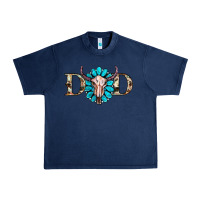 Navy western dad with gemstone and skull Urban Heavy Tee - RanaPortraitStore