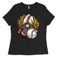 Black baseball gnome Ladies Tee - RacoonDesign