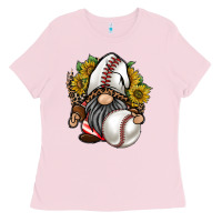 Bubblegum Pink baseball gnome Ladies Tee - RacoonDesign