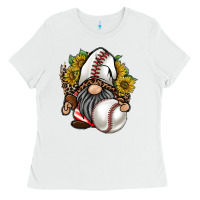 White baseball gnome Ladies Tee - RacoonDesign