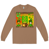 Toasted Coconut st patricks gnomes and coins with shamrock Long Sleeve Tee - Artiststas
