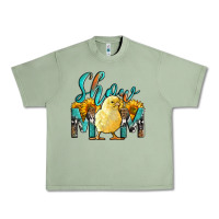 Oil Green Western Show Mom Baby Chick Urban Heavy Tee - LillyAllenDesigns