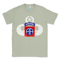 Matcha 82nd Airborne Div Parachutist Wings and Patch - Distressed Classic Tee - baoMotion