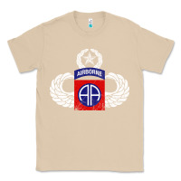 Mushroom 82nd Airborne Div Parachutist Wings and Patch - Distressed Classic Tee - baoMotion