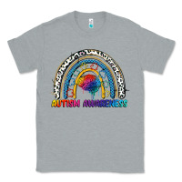 Heather Grey Autism Awareness rainbow Classic Tee - FaDigitalArtStudio