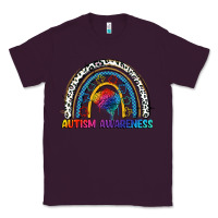 Plum Autism Awareness rainbow Classic Tee - FaDigitalArtStudio