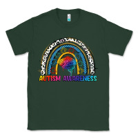 Sports Green Autism Awareness rainbow Classic Tee - FaDigitalArtStudio