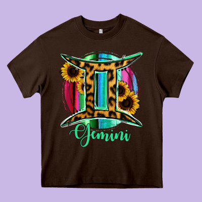 Gemini Heavy Core Tee Designed By Ranaportraitstore
