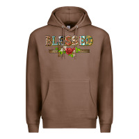 Chestnut blessed and floral cross Premium Hoodie - BarkalooDesign