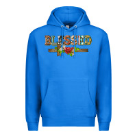 True Royal blessed and floral cross Premium Hoodie - BarkalooDesign