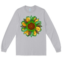 Moon Dust st patricks sunflower with leopard  shamrock and glitter Long Sleeve Tee - Artiststas