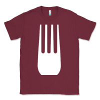 Burgundy kitchen utensil fork simple easy halloween party costume long sleeve t Classic Tee - baoMotion