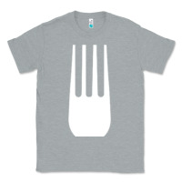 Heather Grey kitchen utensil fork simple easy halloween party costume long sleeve t Classic Tee - baoMotion