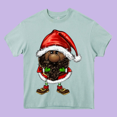 Afro Santa Gnomes Heavy Core Tee Designed By Fadigitalartstudio