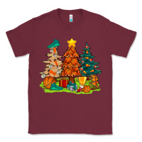 Burgundy christmas basketball trees bbs Classic Tee - BundleAndBundleShop