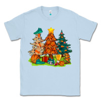 Dusty Blue christmas basketball trees bbs Classic Tee - BundleAndBundleShop