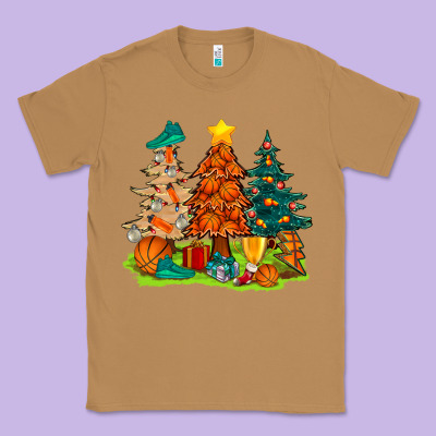 Christmas Basketball Trees Bbs Classic Tee Designed By Bundleandbundleshop