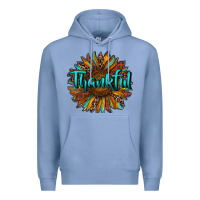 Colony Blue thankful sunflower Premium Hoodie - RanaPortraitStore