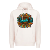 Pale Pink thankful sunflower Premium Hoodie - RanaPortraitStore