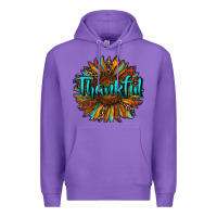 Purple thankful sunflower Premium Hoodie - RanaPortraitStore