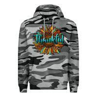 Slate Camo thankful sunflower Premium Hoodie - RanaPortraitStore