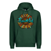 Sports Green thankful sunflower Premium Hoodie - RanaPortraitStore