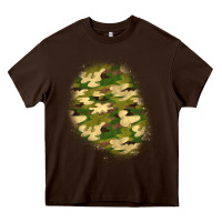 Chocolate Brown camouflage patch 3 Heavy Core Tee - BundleAndBundleShop