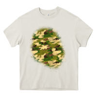 Cream camouflage patch 3 Heavy Core Tee - BundleAndBundleShop
