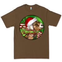 Cacao Nubian Goat Christmas Premium Tee - LillyAllenDesigns