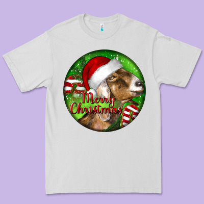Nubian Goat Christmas Premium Tee Designed By Lillyallendesigns