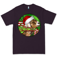 Plum Nubian Goat Christmas Premium Tee - LillyAllenDesigns