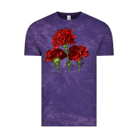 Cloud Purple Scarlet Red Carnation Illustrations Vintage Tee - LillyAllenDesigns