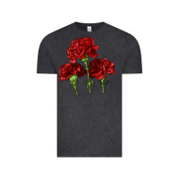 Vintage Black Scarlet Red Carnation Illustrations Vintage Tee - LillyAllenDesigns