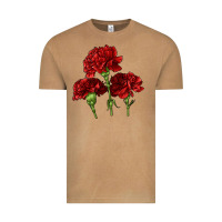 Scarlet Red Carnation Illustrations Vintage Tee | Teevron