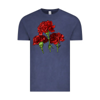 Vintage Denim Scarlet Red Carnation Illustrations Vintage Tee - LillyAllenDesigns