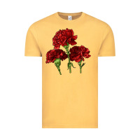 Vintage Mustard Scarlet Red Carnation Illustrations Vintage Tee - LillyAllenDesigns