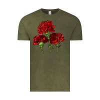 Vintage Olive Scarlet Red Carnation Illustrations Vintage Tee - LillyAllenDesigns