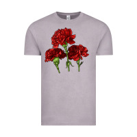Vintage Zinc Scarlet Red Carnation Illustrations Vintage Tee - LillyAllenDesigns