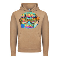 Vintage Coffee summer time sunset glasses Vintage Hoodie - BarkalooDesign